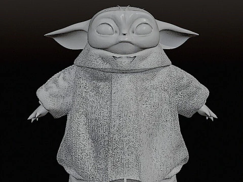 Grogu figure 10 cm 3D Print Model
