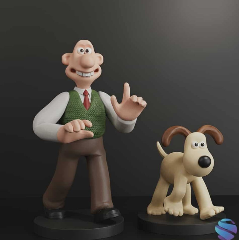Wallace gromit 10 CM 3D Print Model .c4d .max .obj .3ds .fbx .stl .blend