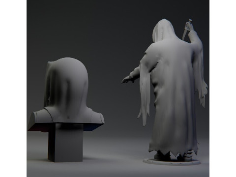 尖叫人物胸围 10 厘米 - 已剪裁 3D 打印模型