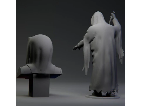 Scream figure Bust 10 CM - CUTTED 3D Print Model