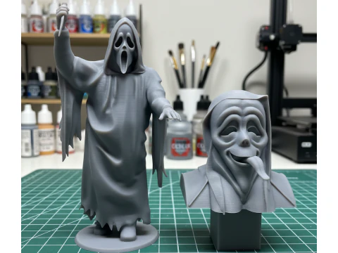 Scream figure Bust 10 CM - CUTTED 3D Print Model