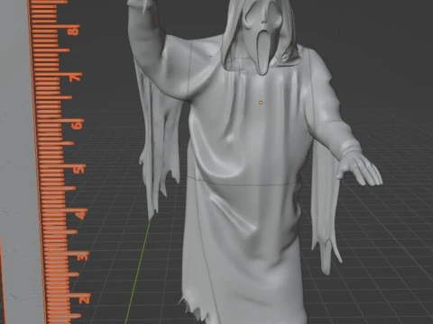 Scream figure Bust 10 CM - CUTTED 3D Print Model