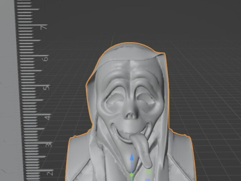 尖叫人物胸围 10 厘米 - 已剪裁 3D 打印模型