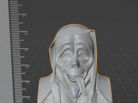 Scream figure Bust 10 CM - CUTTED 3D Print Model