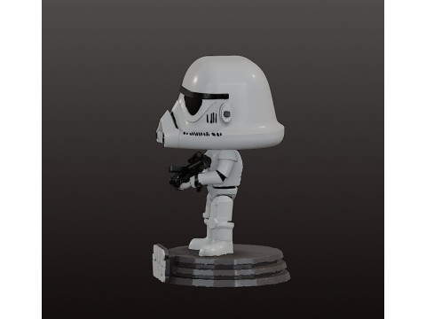 Stormtrooper Chibi - Figura de acción Modelo de impresión 3D