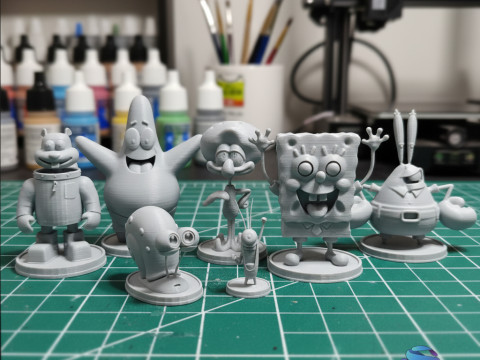 스폰지밥 컬렉션 - STL 사전 지원 Lychee - 인쇄 준비 완료 3D 프린트 모델