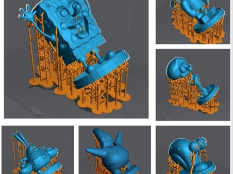 스폰지밥 컬렉션 - STL 사전 지원 Lychee - 인쇄 준비 완료 3D 프린트 모델