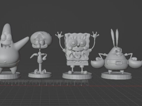 스폰지밥 컬렉션 - STL 사전 지원 Lychee - 인쇄 준비 완료 3D 프린트 모델