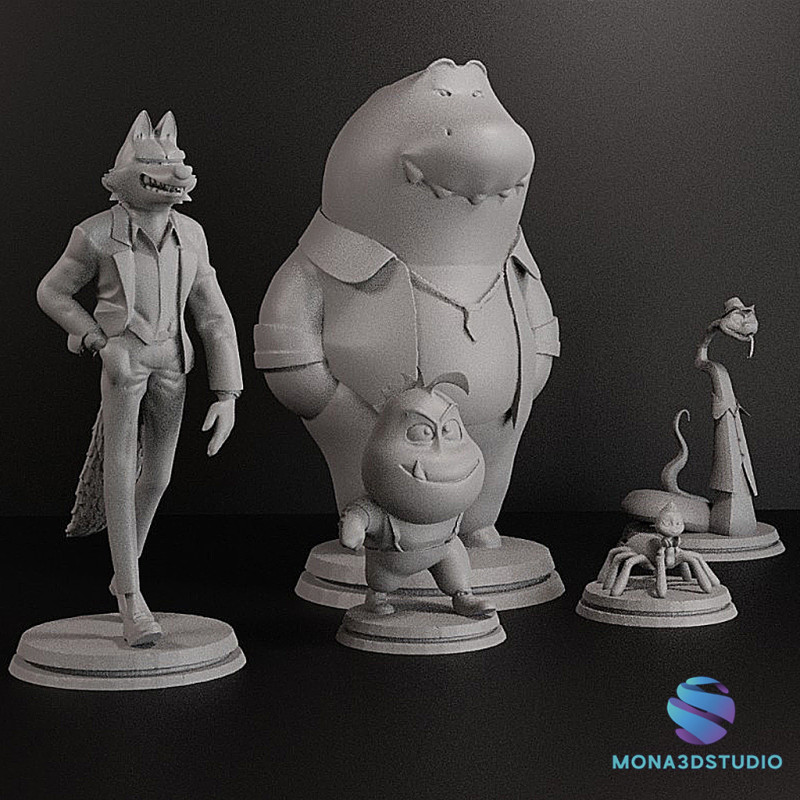 Stl - 坏人合集 3D 打印模型 .c4d .max .obj .3ds .fbx .stl .blend