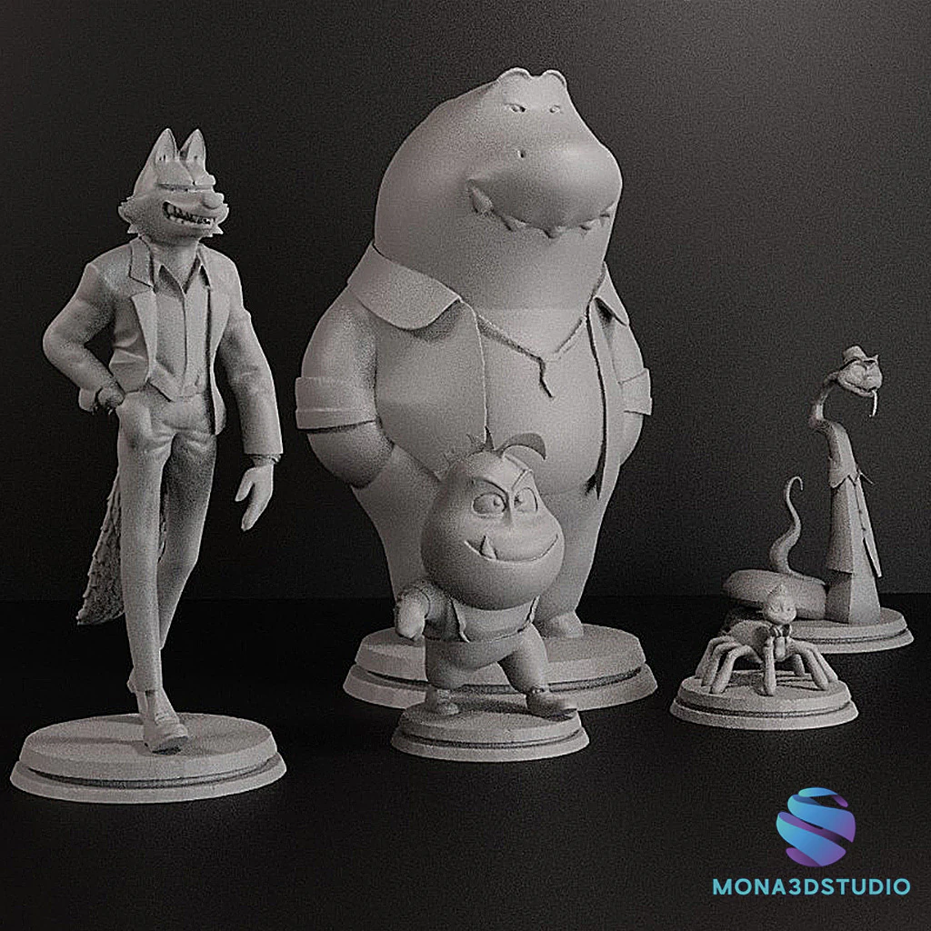 Stl - The Bad Guys Collection 3D Print Model .c4d .max .obj .3ds .fbx .stl .blend 