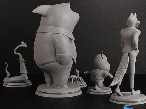 Stl - The Bad Guys Collection 3D Print Model
