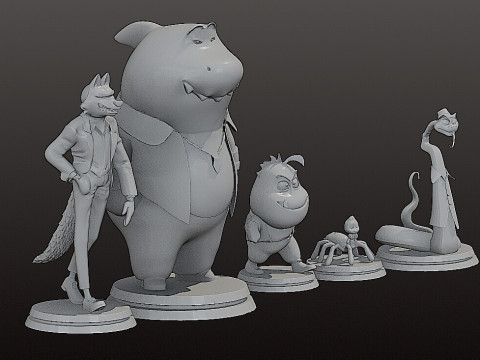 Stl - 坏人合集 3D 打印模型