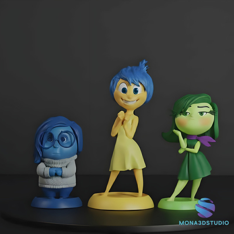 Définir Inside Out 2 personnages Modèles 3D en vedette .c4d .max .obj .3ds .fbx .stl .blend