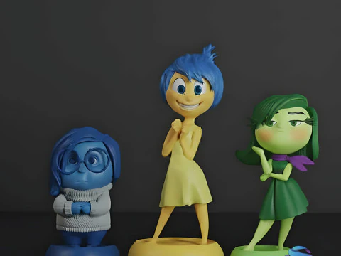 इनसाइड आउट 2 अक्षर सेट करें 3D प्रिंट मॉडल