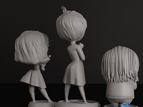 Définir Inside Out 2 personnages Modèles 3D en vedette