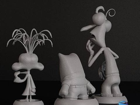 Définir Inside Out 2 personnages Modèles 3D en vedette