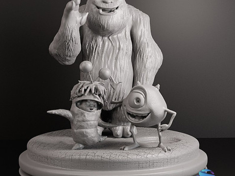 Корпорация монстров Диорама 3D Принт Модель