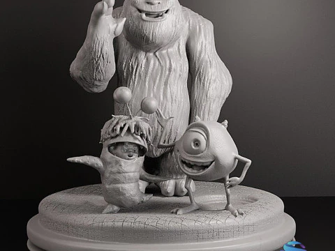 Monster inc Diorama 3D Print Model