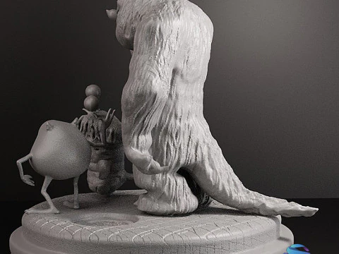 Monster inc Diorama 3D Print Model