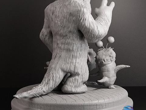 Корпорация монстров Диорама 3D Принт Модель