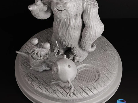 Monster inc Diorama 3D Print Model