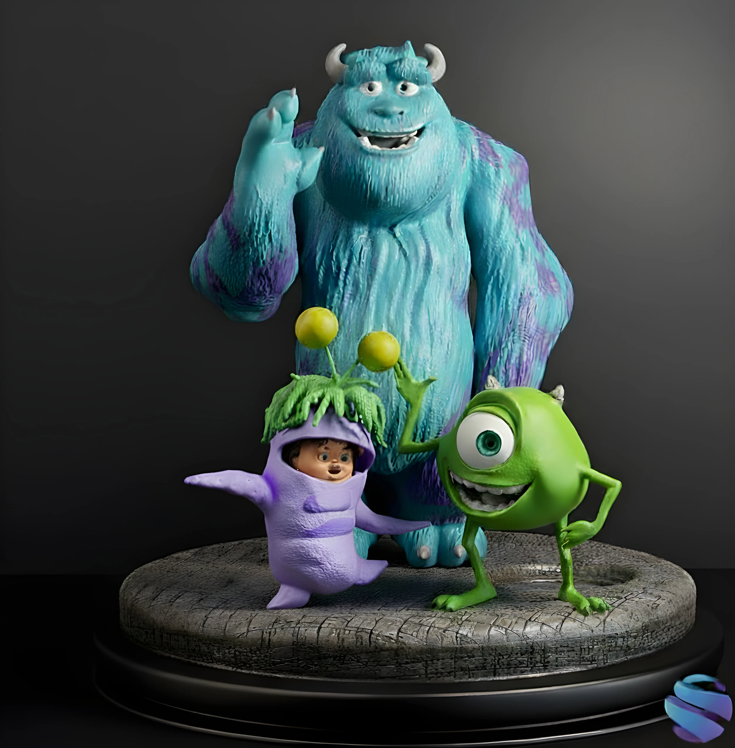 Monster inc Diorama 3D Print Model .c4d .max .obj .3ds .fbx .stl .blend