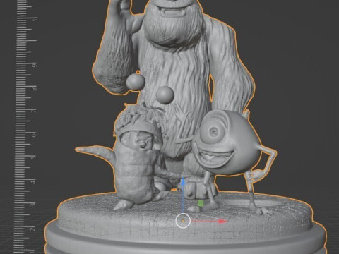 Корпорация монстров Диорама 3D Принт Модель