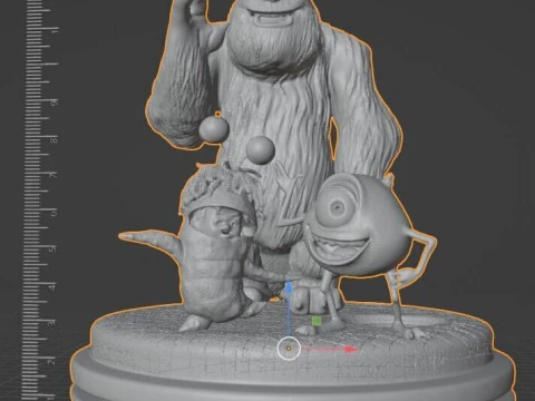 Monster inc Diorama 3D Print Model