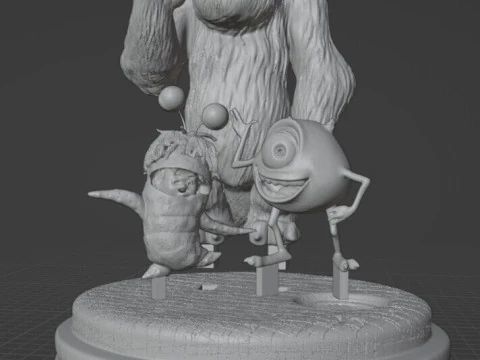 Monster inc Diorama 3D Print Model