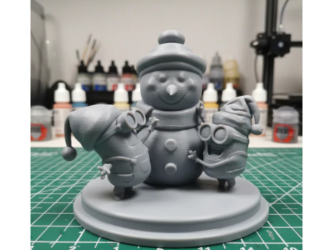 MINIONS SNOWMAN CHRISTMAS 3D Print Model