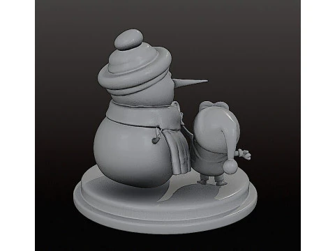 MINIONS SNOWMAN CHRISTMAS 3D Print Model