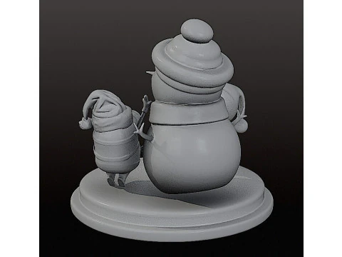 MINIONS SNOWMAN CHRISTMAS 3D Print Model