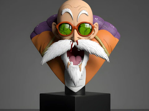 Busto del Maestro Roshi 3D STL Modello di stampa 3D