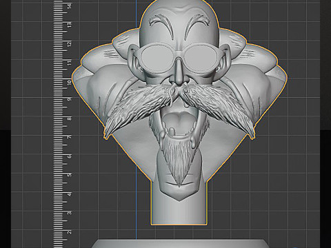 Master Roshi Bust 3D STL 3D Print Model