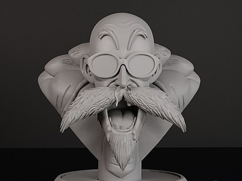 Master Roshi Bust 3D STL 3D Print Model