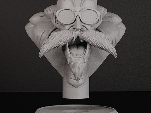 Master Roshi Bust 3D STL 3D Print Model