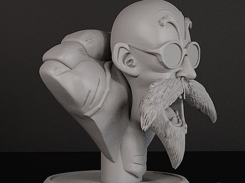 Master Roshi Bust 3D STL 3D Print Model