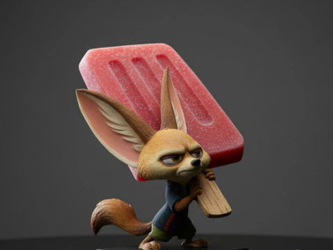 Finnick - Zootopia Pawpsicle Hustle 3D druckbare STL 3D Druckmodell