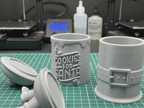 크리스마스 쿠키 항아리 3D STL - 산타를 위한 산타 쿠키 3D 프린트 모델