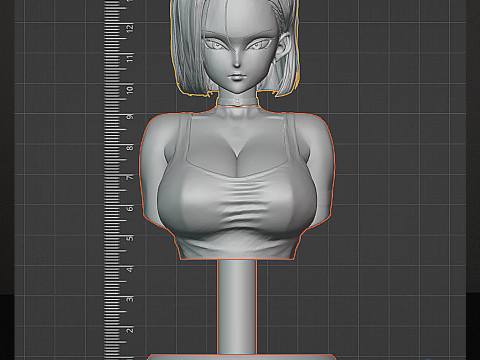 Android 18 Bust 3D STL - Dragonball Figure 3D Print Model