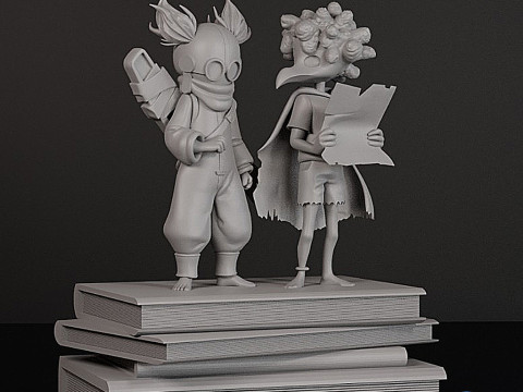 Diorama 3D STL Rendah Sendiri - Fanart Game Model Cetak 3D