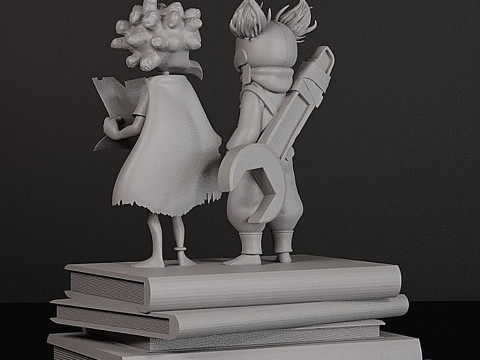 Diorama 3D STL Rendah Sendiri - Fanart Game Model Cetak 3D