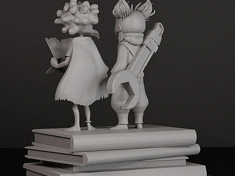 Low Alone Diorama 3D STL - Gaming Fanart 3D Print Model