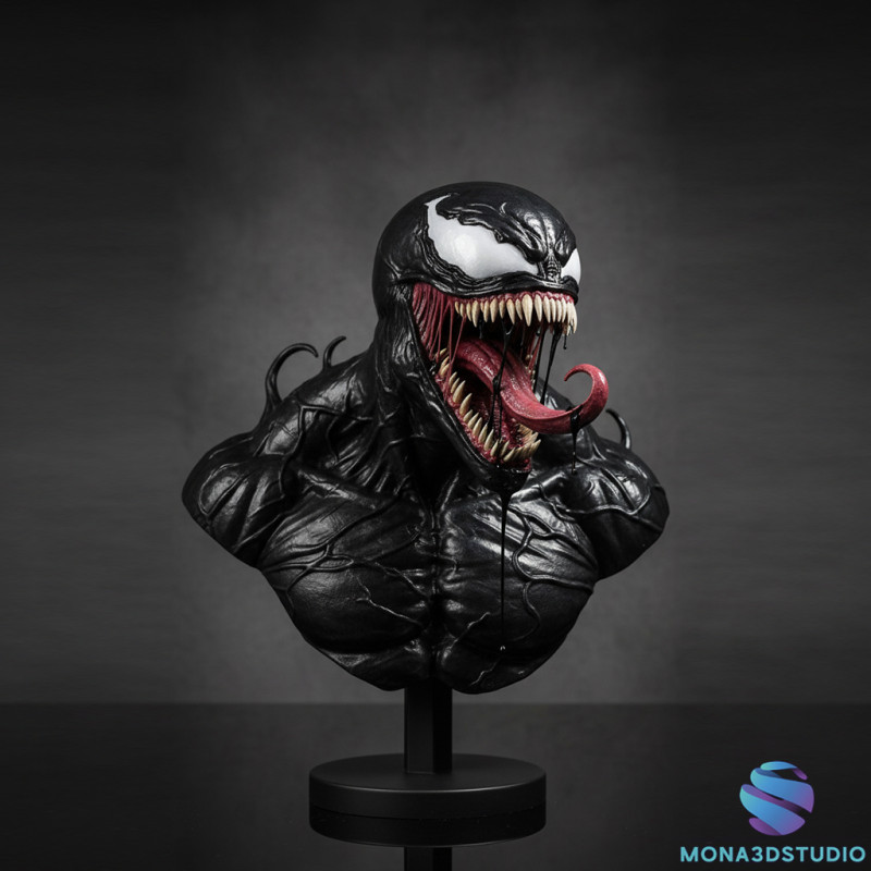 Бюст Венома - 3D-модель STL для печати 3D Принт Модель .c4d .max .obj .3ds .fbx .stl .blend