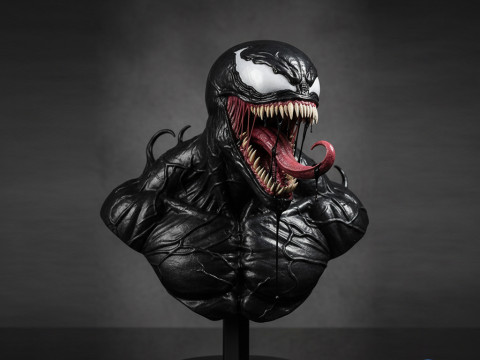 Venom Bust - Model STL 3D yang Dapat Dicetak Model Cetak 3D
