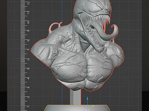 Venom Bust - Printable 3D STL Model 3D Print Model