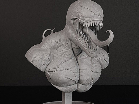 Бюст Венома - 3D-модель STL для печати 3D Принт Модель