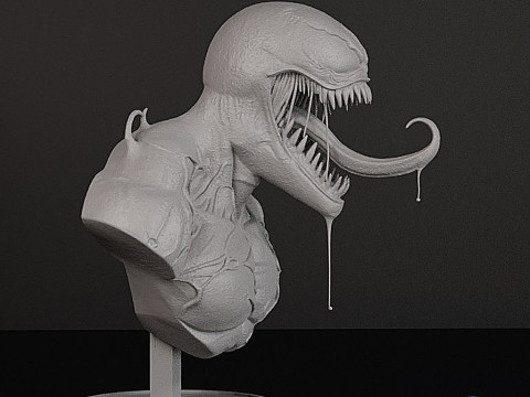 Бюст Венома - 3D-модель STL для печати 3D Принт Модель