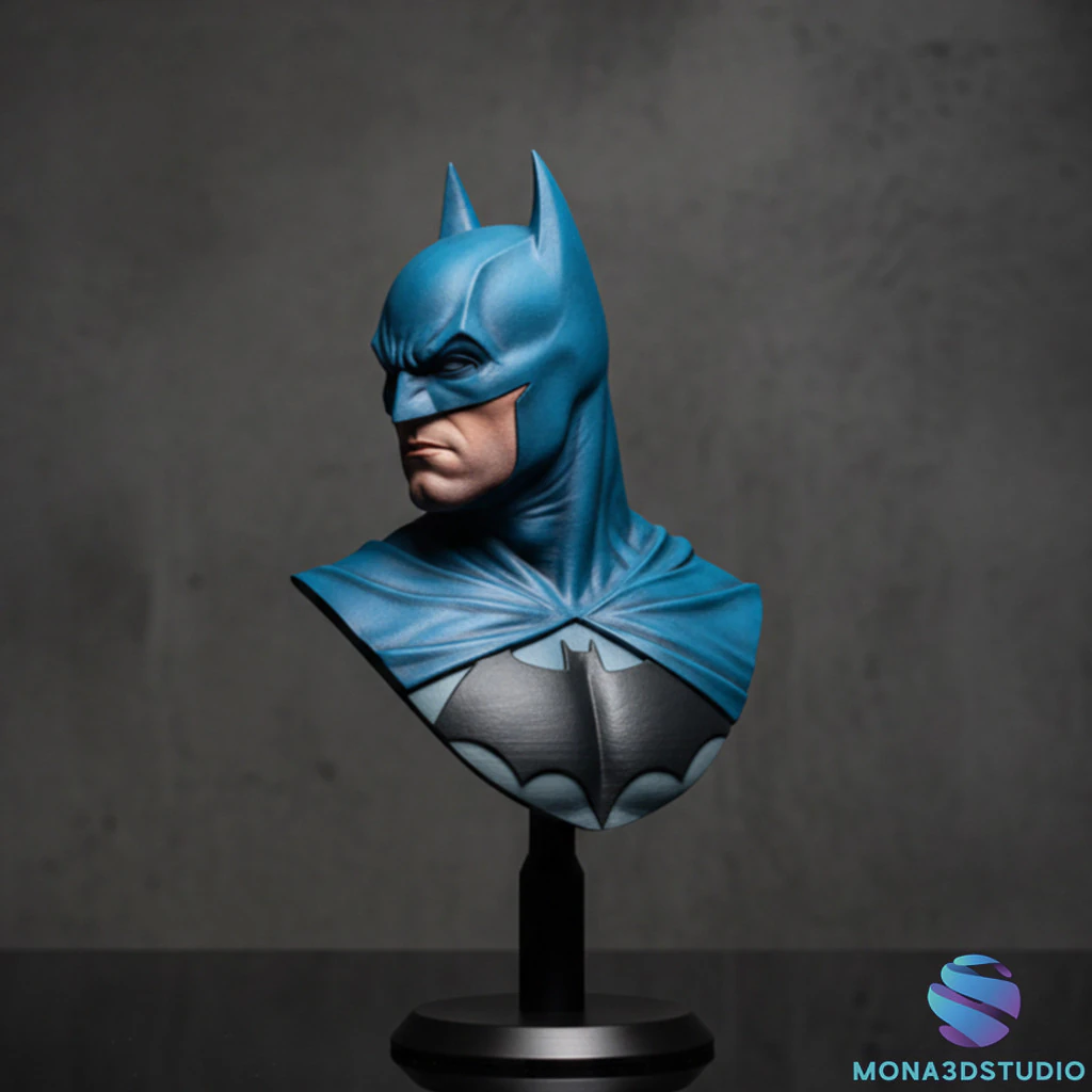 Batman Bust 3D STL 3D Print Model .c4d .max .obj .3ds .fbx .stl .blend