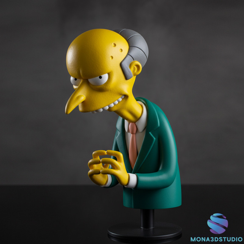 Mr Burns Büste 3D STL 3D Druckmodell .c4d .max .obj .3ds .fbx .stl .blend 